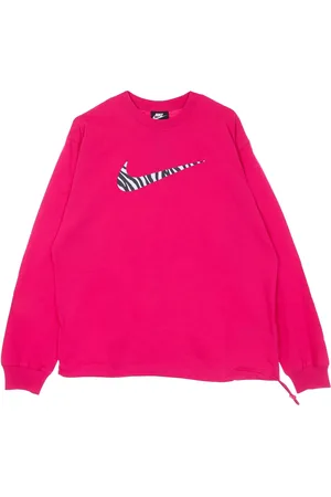 Nike Koszulki, Kobieta, Różowy, M, Koszulka Sportowa Sportswear Icon Clash z Długim Rękawem
