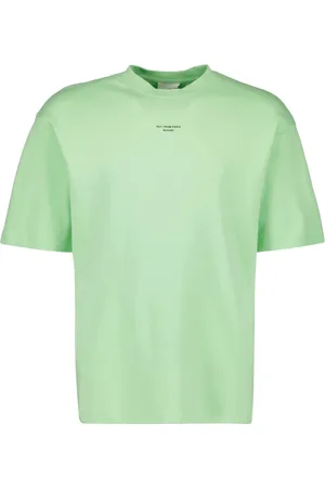 Drôle de Monsieur Koszulki, Mężczyzna, Zielony, S, Klasyczny T-shirt ze Sloganem Wiosna-Lato 2025