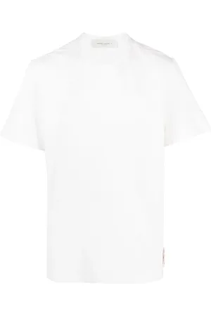 Golden Goose Koszulki, Mężczyzna, Biały, S, Bawełna, Regularny T-Shirt