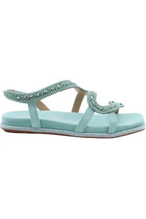 Alma en Pena Buty, Kobieta, Zielony, 39 EU, Len, Sandały płaskie Koblenz