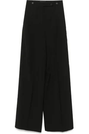 Givenchy Spodnie, Kobieta, Czarny, S, Wełna, Spodnie z plisami