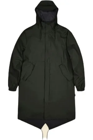 Rains Płaszcze, Kobieta, Zielony, M, Poliester, Parka Fishtail