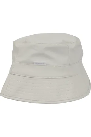 Rains Akcesoria, Kobieta, Biały, ONE SIZE, Poliester, Stylowy kapelusz typu bucket na przygody na świeżym powietrzu
