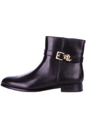 Ralph Lauren Buty, Kobieta, Czarny, 40 EU, Skóra, Botki