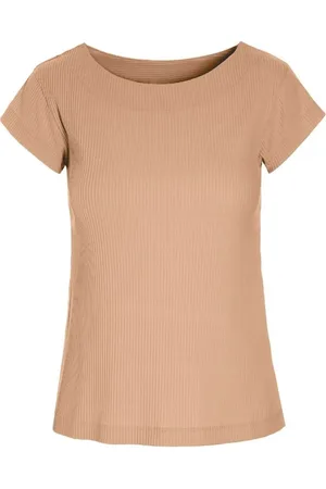 Bitte Kai Rand Koszulki, Kobieta, brązowy, M, Feminine Globe Rib T-Shirt Top