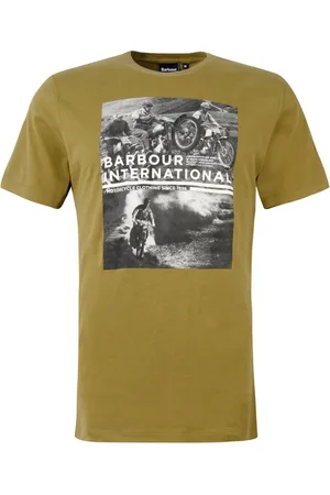 Barbour Koszulki, Mężczyzna, Zielony, M, Bawełna, Koszulka w stylu retro