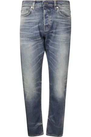 haikure Jeansy, Mężczyzna, Niebieski, W31, Bawełna, Sprane Niebieskie Jeansyy Slim Leg