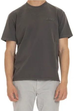 Autry Koszulki, Mężczyzna, Szary, M, Bawełna, T-shirt z tonalnym logo