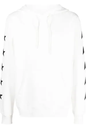 Golden Goose Bluzy, Mężczyzna, Biały, XL, Bawełna, Bluza z Kapturem Star