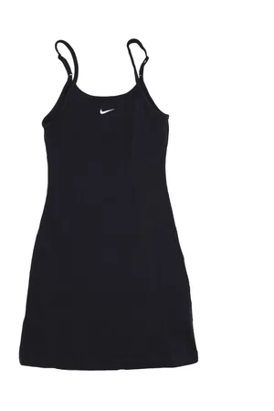 Nike Sukienki, Kobieta, Czarny, L, Bawełna, Dzianinowa Sukienka Sportowa - Must Have