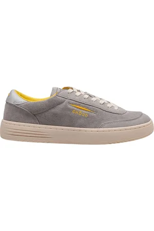 Ghoud Buty, Mężczyzna, Szary, 42 EU, Zamsz, Szaro-żółte sznurowane sneakersy z zamszu