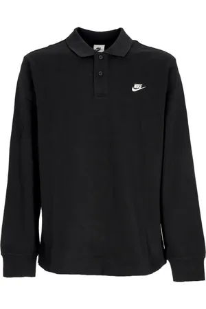 Nike Koszulki, Mężczyzna, Czarny, S, Bawełna, Poloshirt z długim rękawem