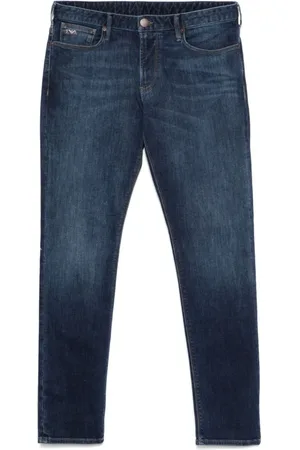 Emporio Armani Jeansy, Mężczyzna, Niebieski, W36, Indigo Jeansy w Klasycznym Stylu
