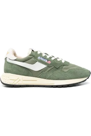Autry Buty, Mężczyzna, Zielony, 40 EU, Zielone Sneakersy Sznurowane z Gumową Podeszwą