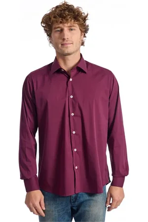 BALDININI Koszule, Mężczyzna, Fioletowy, 2XL, Stylowa bordowa koszula bawełniana