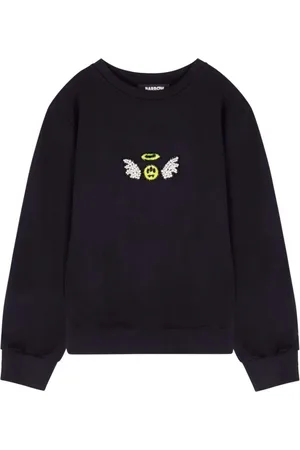 BARROW Bluzy, Mężczyzna, Czarny, L, Bawełna, Bluza z haftem Angel Jewel