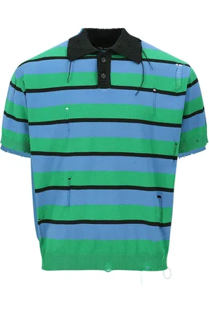 Andersson Bell Koszulki, Mężczyzna, Wielobarwność, S, Wielokolorowy Paski Polo Shirt Zniszczony
