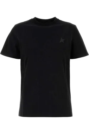 Golden Goose Koszulki, Kobieta, Czarny, S, Bawełna, Czarny T-shirt z gwiazdą z okrągłym dekoltem