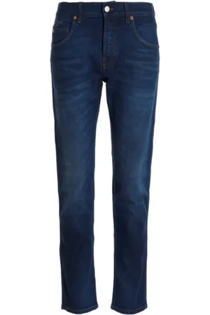 Gucci Jeansy, Kobieta, Niebieski, W34, Bawełna, Wyszczuplające jeansy z efektem sprania