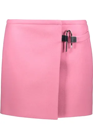 Givenchy Spódnice, Kobieta, Różowy, S, Wełna, Mini spódnica U-Lock