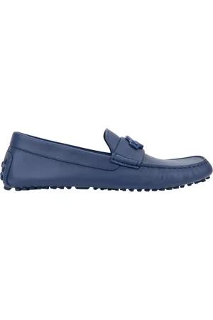Gucci Buty, Mężczyzna, Niebieski, 46 1/2 EU, Skóra, Wsuwane mokasyny