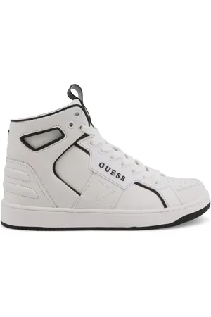 Guess Buty, Kobieta, Biały, 41 EU, Skóra, Sneakersy z metalowymi oczkami