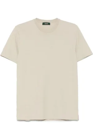 ZANONE Koszulki, Mężczyzna, Beżowy, M, Klasyczny T-shirt