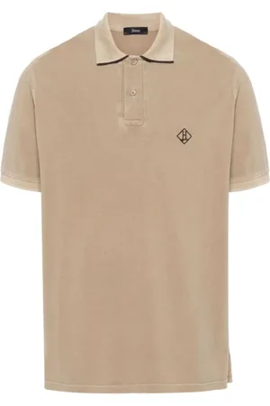 HERNO Koszulki, Mężczyzna, brązowy, S, Bawełna, Koszulka Polo