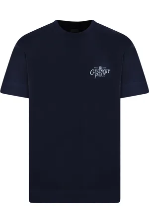 Givenchy Koszulki, Mężczyzna, Niebieski, M, Bawełna, T-shirt Boxy Fit
