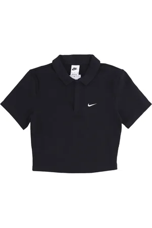 Nike Koszulki, Mężczyzna, Czarny, L, Bawełna, Krótki, dopasowany top polo z krótkim rękawem