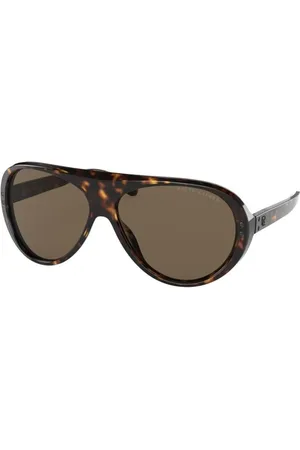 Ralph Lauren Akcesoria, Mężczyzna, brązowy, ONE SIZE, Okulary przeciwsłoneczne z octanu z regulacją i ochroną kategorii 3