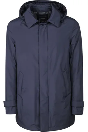 HERNO Płaszcze, Mężczyzna, Niebieski, S, Poliester, Gore 2Layer Carcoat