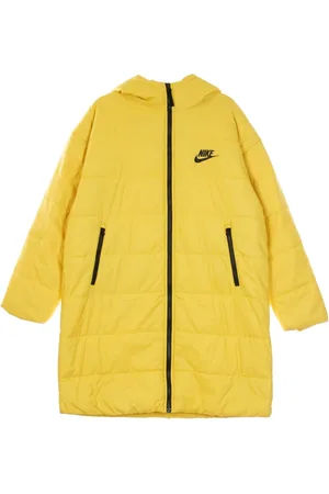Nike Płaszcze, Kobieta, Żółty, M, Poliester, Długa Parka Sportowa Core