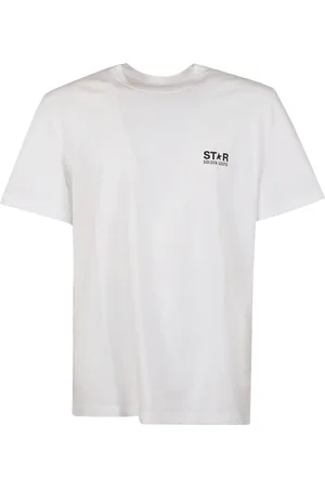Golden Goose Koszulki, Mężczyzna, Biały, M, Bawełna, Klasyczny bawełniany T-shirt