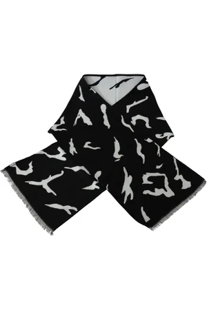 Givenchy Akcesoria, Mężczyzna, Czarny, ONE SIZE, Wełna, Luksusowy szal z logo