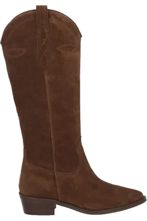 Alpe Buty, Kobieta, brązowy, 38 EU, Zamsz, Casualowe Zamszowe Cowboy Botki