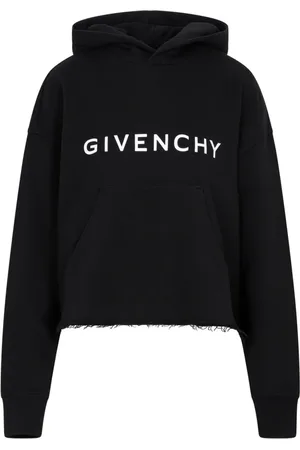 Givenchy Bluzy, Kobieta, Czarny, M, Bawełna, Czarna bawełniana bluza z kapturem