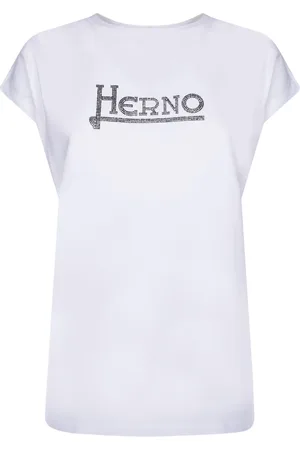 HERNO Koszulki, Kobieta, Biały, M, Bawełna, Biały T-shirt