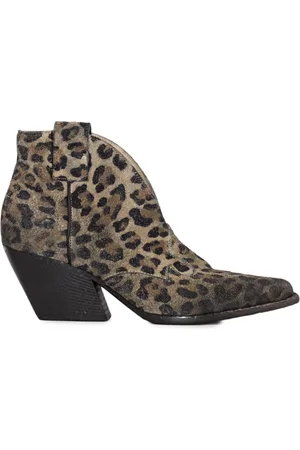 Elena Iachi Buty, Kobieta, brązowy, 40 EU, Len, Wintage Suede Texan Botki