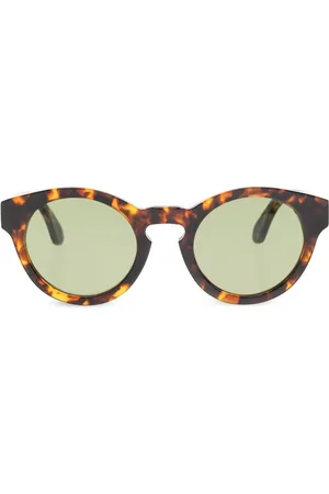 Golden Goose Akcesoria, unisex, brązowy, ONE SIZE, Okulary przeciwsłoneczne w brązowej oprawie typu tortoiseshell z detalami nitów