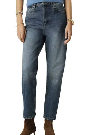 Bash Jeansy, Kobieta, Niebieski, L, Denim, Dżinsy Denim o długości 7/8