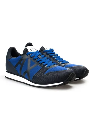 Armani Exchange Buty, Mężczyzna, Niebieski, 40 EU, Skóra, Sneakersy Low Top