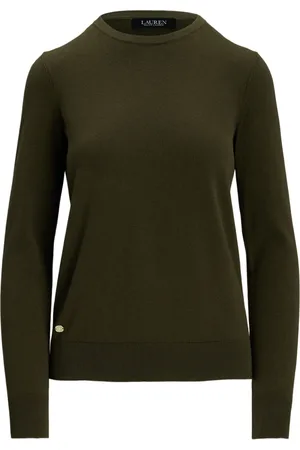 Ralph Lauren Swetry, Kobieta, Zielony, M, Bawełna, Sweter z mieszanki bawełny
