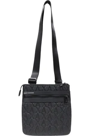 Armani Exchange Torebki, Mężczyzna, Czarny, ONE SIZE, Poliester, Poliesterowa listonoszka na zamek