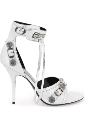Balenciaga Buty, Kobieta, Szary, 37 1/2 EU, Skóra, Sandały Arena Leather Cagole