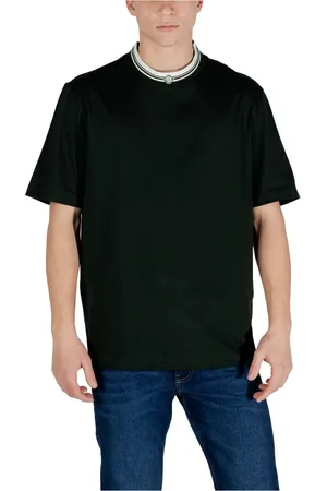 Armani Exchange Koszulki, Mężczyzna, Czarny, S, Bawełna, Bawełniany T-shirt z Okrągłym Dekoltem