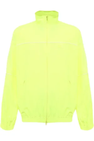 Balenciaga Kurtki, Mężczyzna, Żółty, M, Len, Kurtka Bomberka Windbreaker