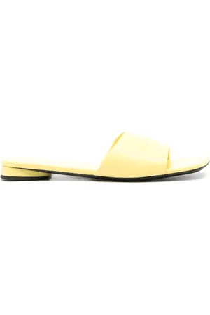 Balenciaga Buty, Kobieta, Żółty, 37 EU, Skóra, Klapki Duty Free