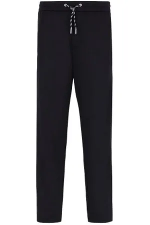 Armani Exchange Spodnie, Mężczyzna, Czarny, L, Poliester, Spodnie dresowe