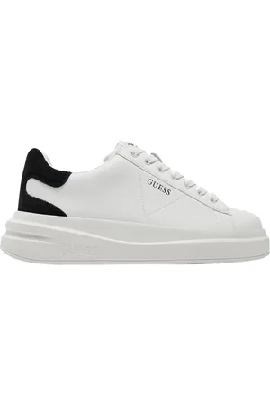 Guess Buty, Kobieta, Biały, 37 EU, Skóra, Sneakersy Elbina